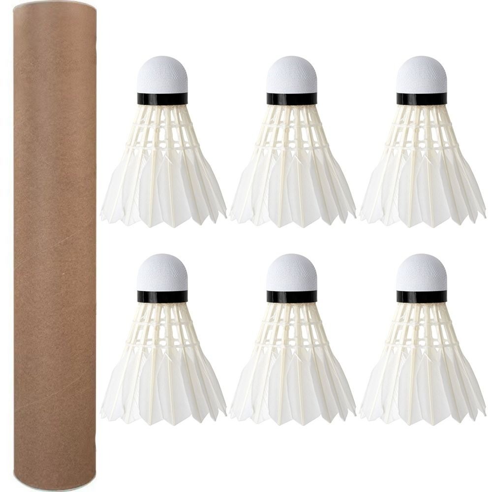 3/6/12 Uds entrenamiento deporte pelota de bádminton volante de bádminton volante de bádminton blanco: Gris oscuro