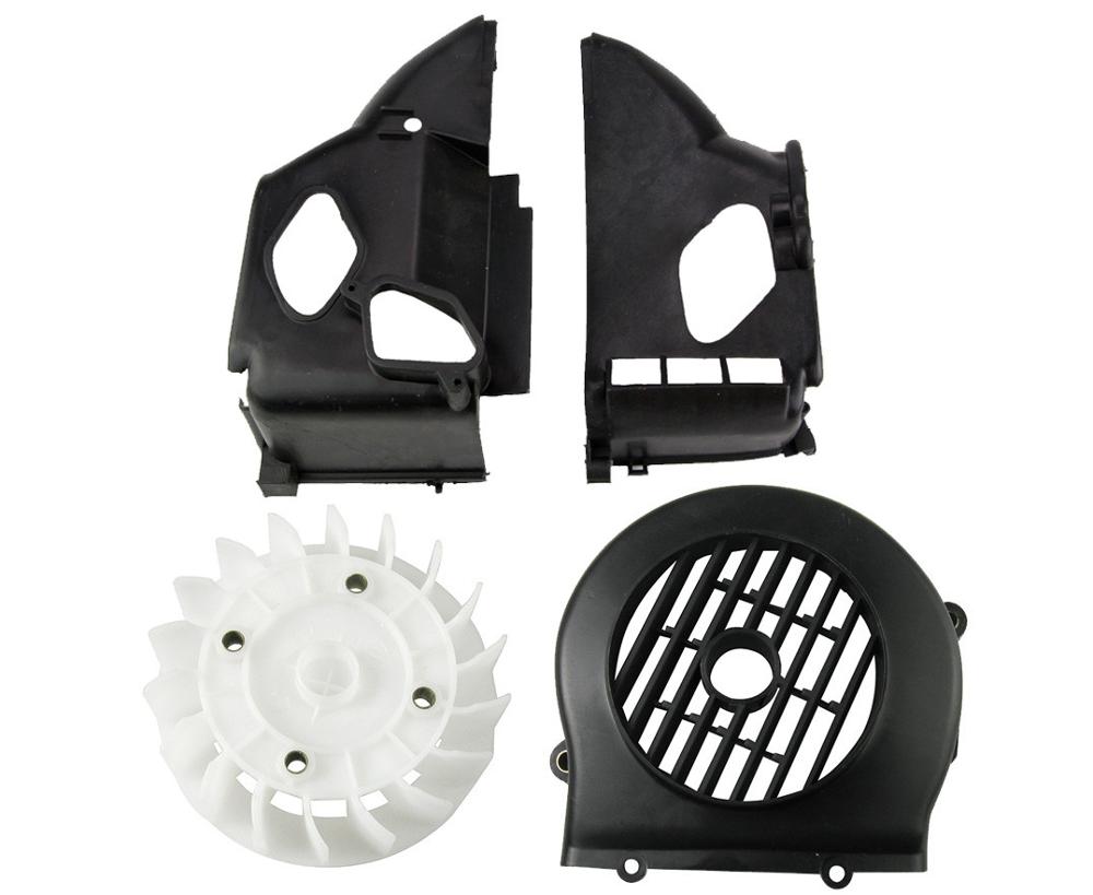 Scooter AB Cover Fan Set GY6 50 80cc Radiating Cover Plastic Part Repair Bike Engine Part Moped SRTJ-GY50: Full set