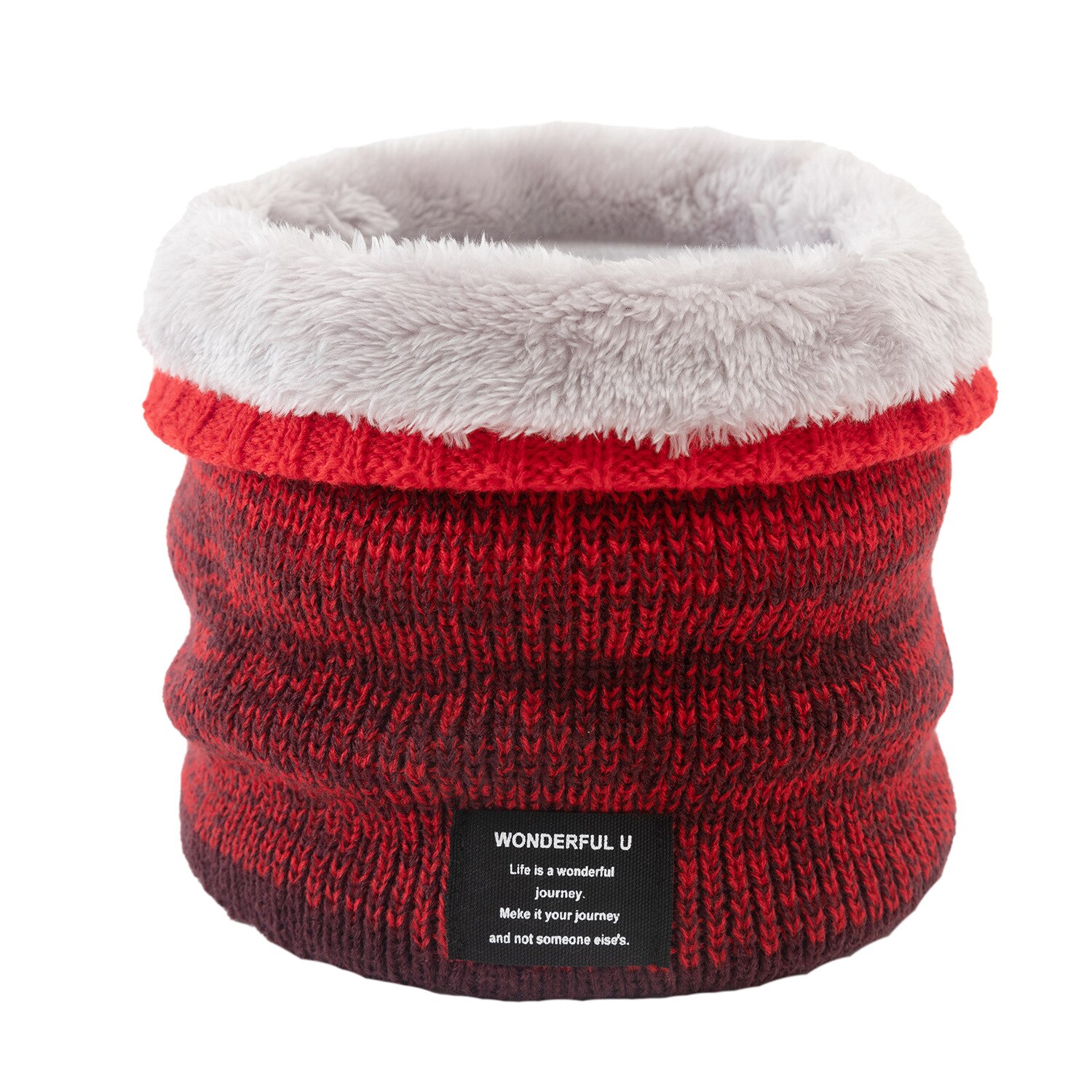 Winter Unisex Warm Knitted Ring Scarf Fleece Inside Elastic Knit Plush Scarves Men Women Thick Warmers Cotton Snood Neck Ring: 13