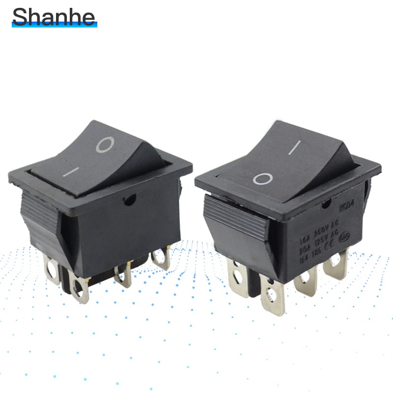 KCD4 rocker switch boat switch Momentary self-reset & fixed self-locking 6pin 16A 250VAC 20A 125VAC