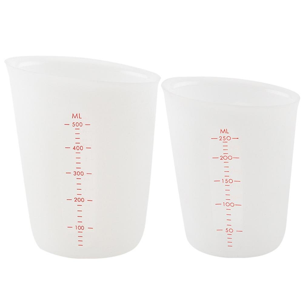 250ml / 500ml Clear Plastic Graduated Measuring Cup For Baking Beaker Liquid Measure JugCup Container Kitchen Baking Coffee Rice