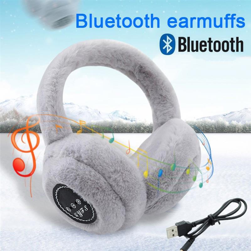 Wireless Bluetooth Headphones For Women Girl Warm Fluffy Earmuff Headphone Winter Warm Earphones Common Headphone