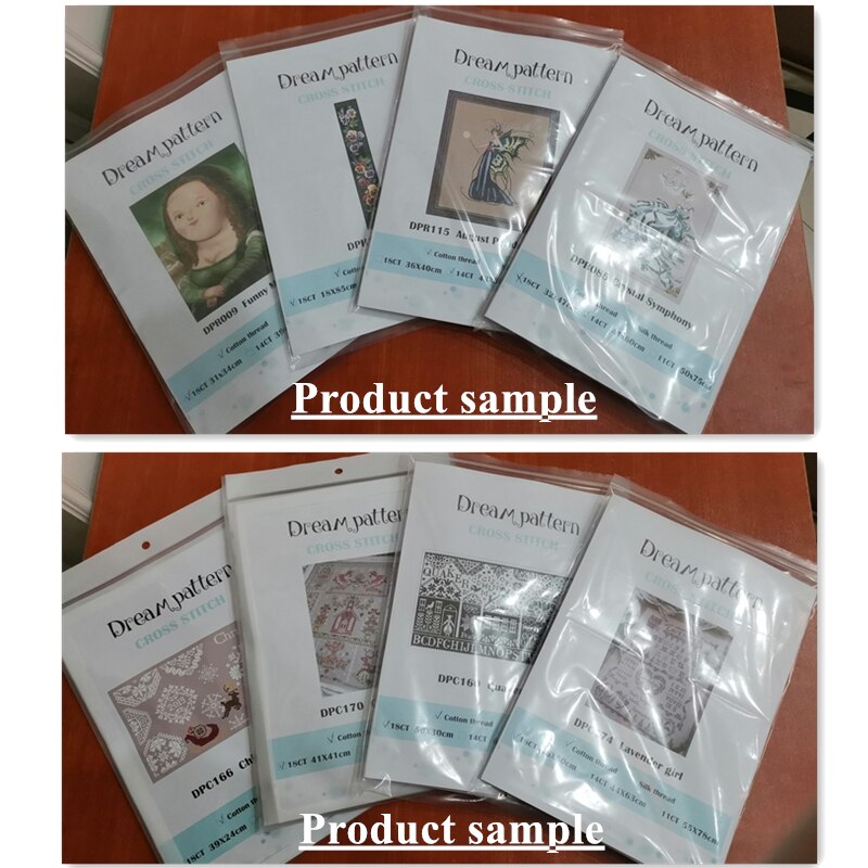 Poppy mill cross-stitch kits package 18ct 14ct 11ct white cloth cotton thread embroidery DIY cross stitch needlework