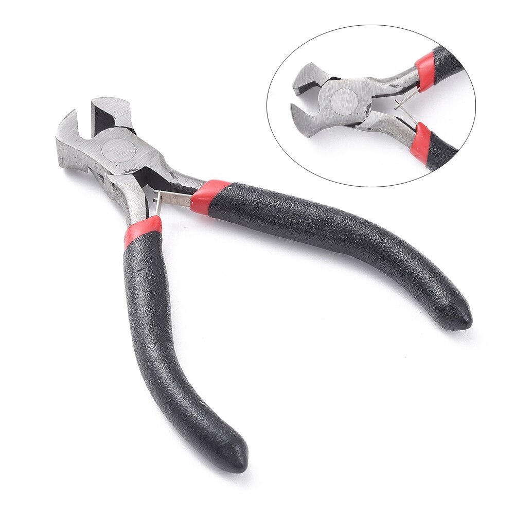 1pc 10.5cm lange, aus kohlenstoffgehärtetem stahl gefertigte endpolier- und schneidzange / endschneider für schmuckherstellung, geeignet für die bearbeitung von weichmetalldraht