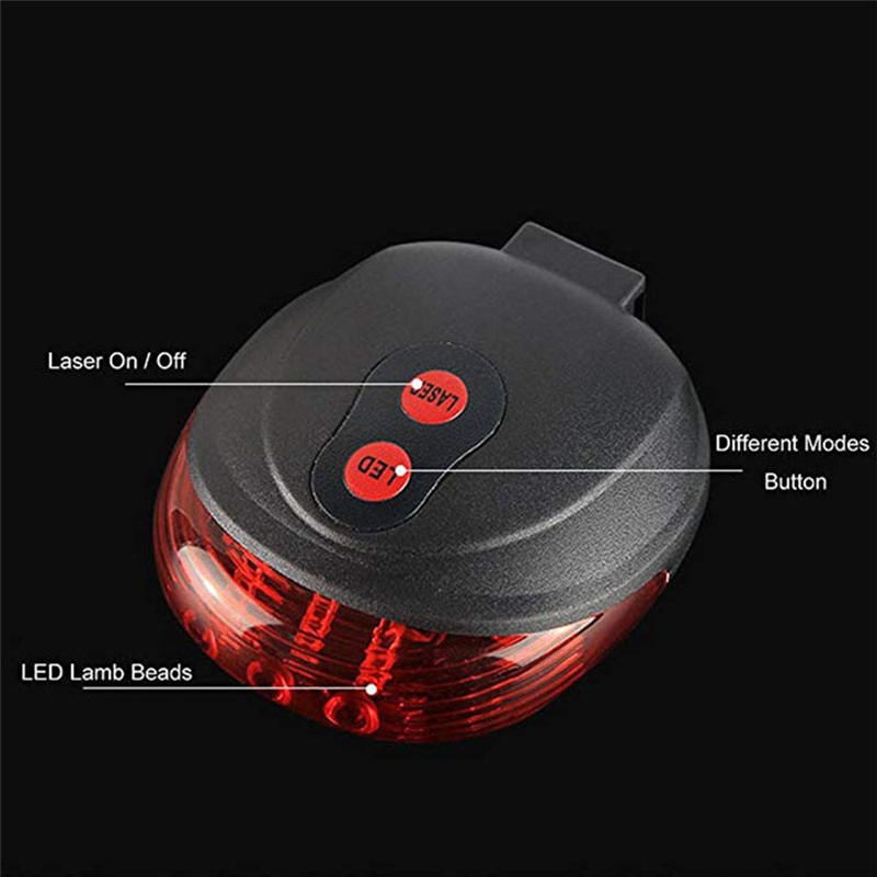 Fietsverlichting Fiets Led Licht Knipperen Lamp Met Batterij Achterlicht Achter Fietsen Fiets Veiligheidswaarschuwing Led Licht Modi