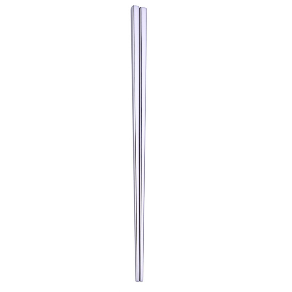 1 Pair Stainless Steel Chinese Chopsticks Non-slip Reusable Metal Chopstick Sushi Hashi Food Sticks Tableware Kitchen Tool 23cm