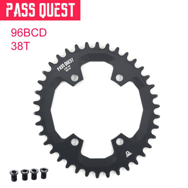 PASS QUEST OVAL 96BCD MTB Narrow Wide Chainring 30T-42T Bike Bicycle Chainwheel/Chain Wheel deore xt M8000 M7000 Crankset: 38T