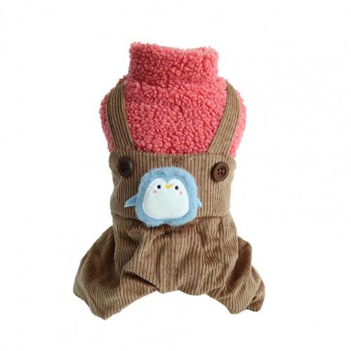 Costume de pingouin pour chien, combinaison Portable et utile, accessoire pour animaux de compagnie, doux et accrocheur: Rouge / S