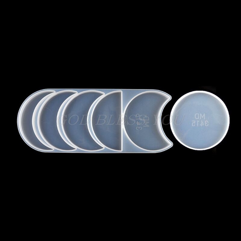 Starry Lunar Eclipse Resin Mold Astronomy Crescent Moon Phases Silicone UV Resin Casring Mold Moon Plant diy Craft Tools: A
