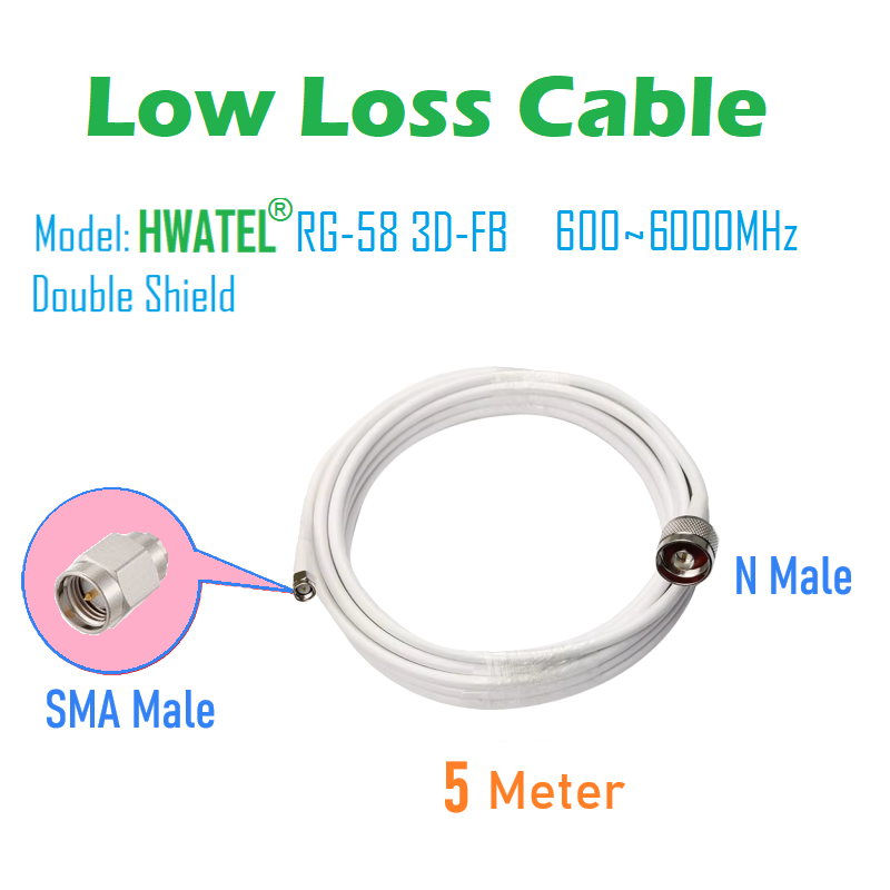 Original HWAWEI LOW LOSS Radio Frequency RF Coaxial Cable RG58 RG-58U Feeder Cable with N Male SMA TS9 CRC9 Connector for Router: Other