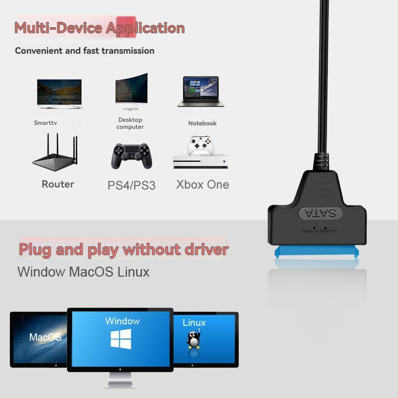 USB 3.0 To Sata Cable For 2.5 Inch External HDD SSD Hard Drive Adapter SATA To USB Hard Disk Adapter Computer Cable