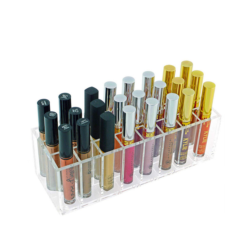 Mode Acryl Lipgloss Houder 24 Slots Lipstick Box Display Stand Diverse Opbergdoos Cosmetische Make-up Organizer Holder