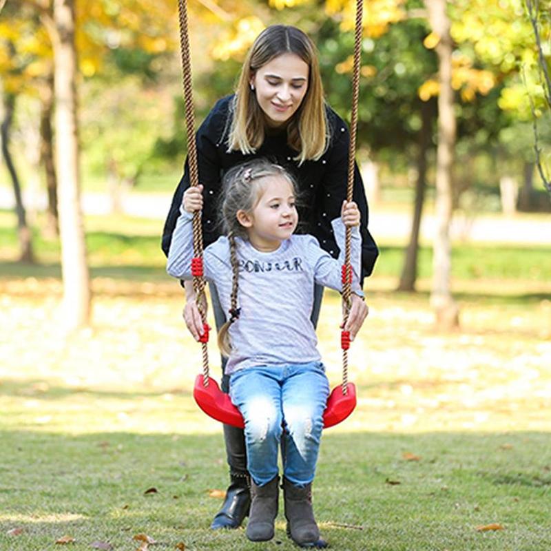 Annadue Balançoire d'arbre, Siège Suspendu à Disque de Corde d'escalade pour Enfants Intérieur Extérieur, équipement de Jeu avec Pivot à 360