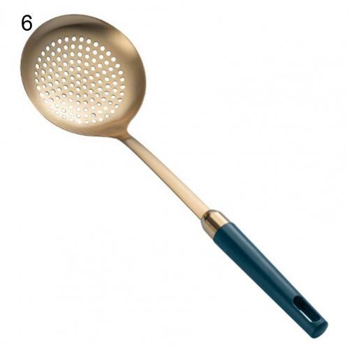 Portable Stainless Steel Turner/Ladle/ Soup Spoon/Spatula/Colander Non-stick kitchen Cooking Tool Cookware utensilios de cocina: 6