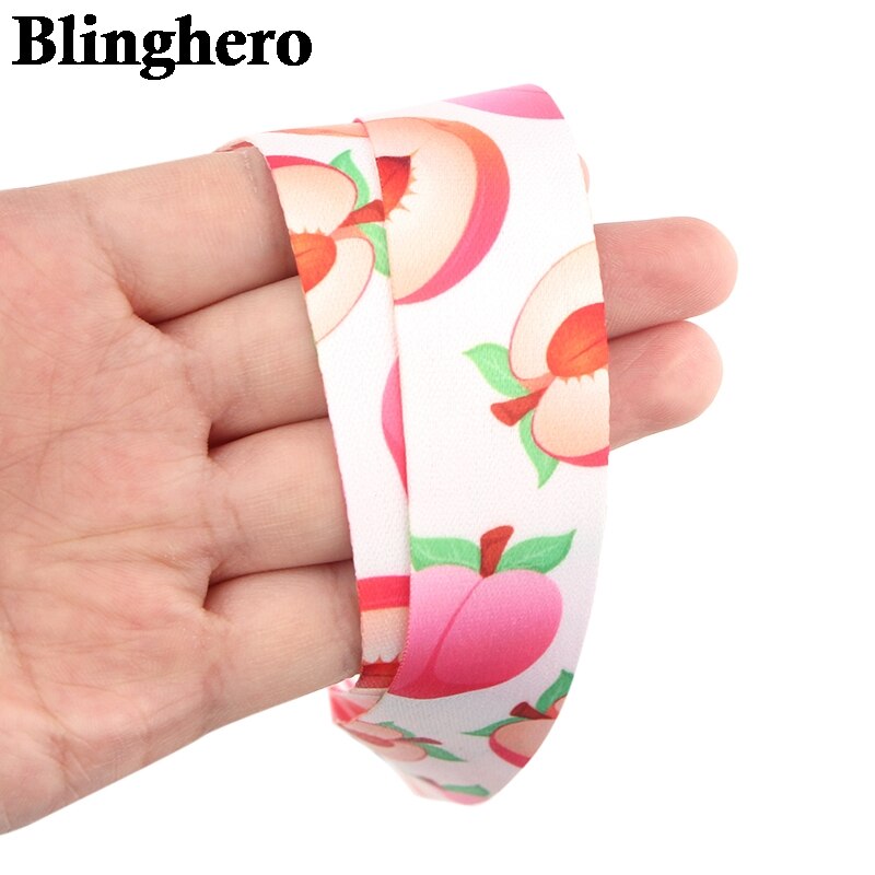CA479 10 teile/los Ananas Pfirsich Obst Lanyards Für keychain Ich würde Karte bestehen Telefon USB Abzeichen Halfter Hängen Seil Lariat