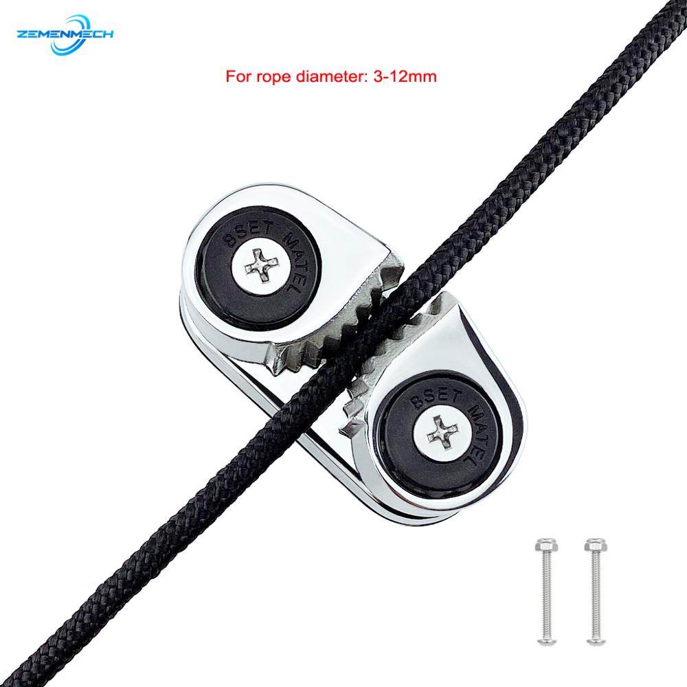 316 Stainless Steel Ball Bearing Rope Clamp with Leading Ring Sailboat Rope Clamp Pilates Equipment Marine Accessories Boat