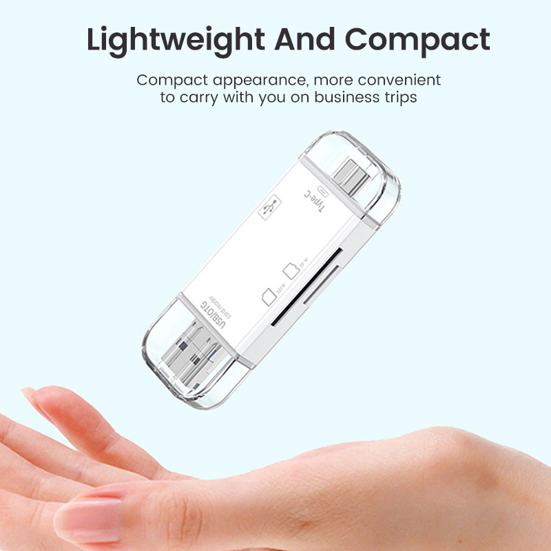 6-in-1 kaartlezer USB naar Type C Micro USB Universele OTG USB 3.0-adapter Multifunctionele adapter SD TF Snelle transmissie