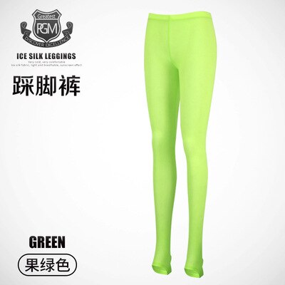 Ropa de Golf para mujer, protector solar para deportes al aire libre, pantalones de fondo de hielo, calcetines de anti UV: green