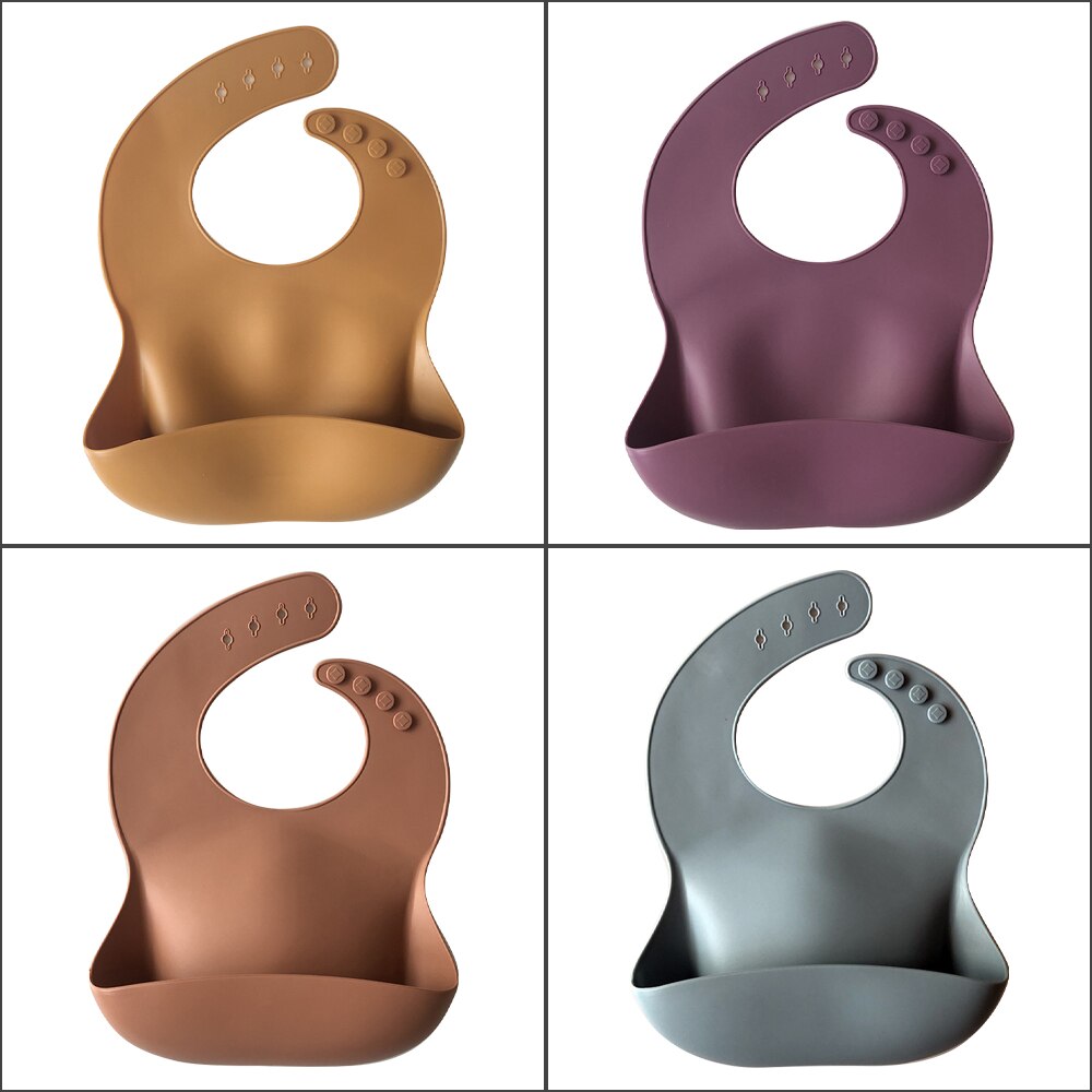 Silicone bébé bavoir infantile burp chiffons réglable étanche goutte à goutte bébé doux -né alimentation bave écharpe bave pour enfant en bas âge