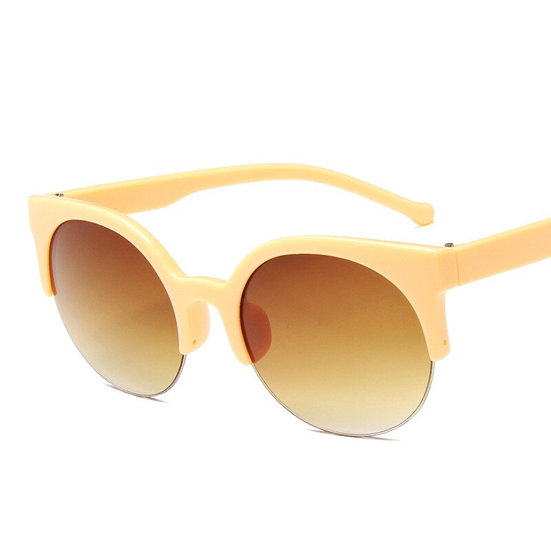 Cat eye solbriller kvinder luksusmærke vintage solbriller kvindelige briller til kvinder gafas de sol  uv400: Gul