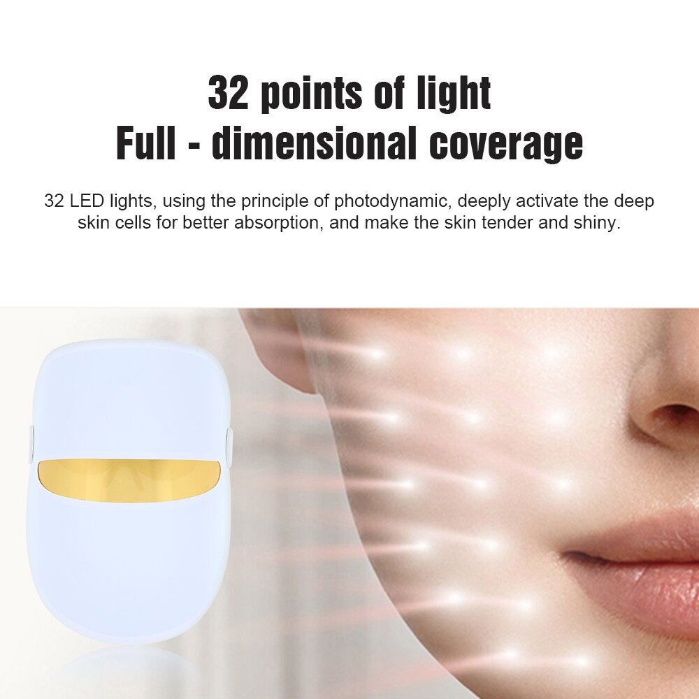 7 Colors Light Therapy Facial Led Mask Facial Beauty Skin Rejuvenation Electroporation Led Photon Reduce Wrinkle Beauty Skincare