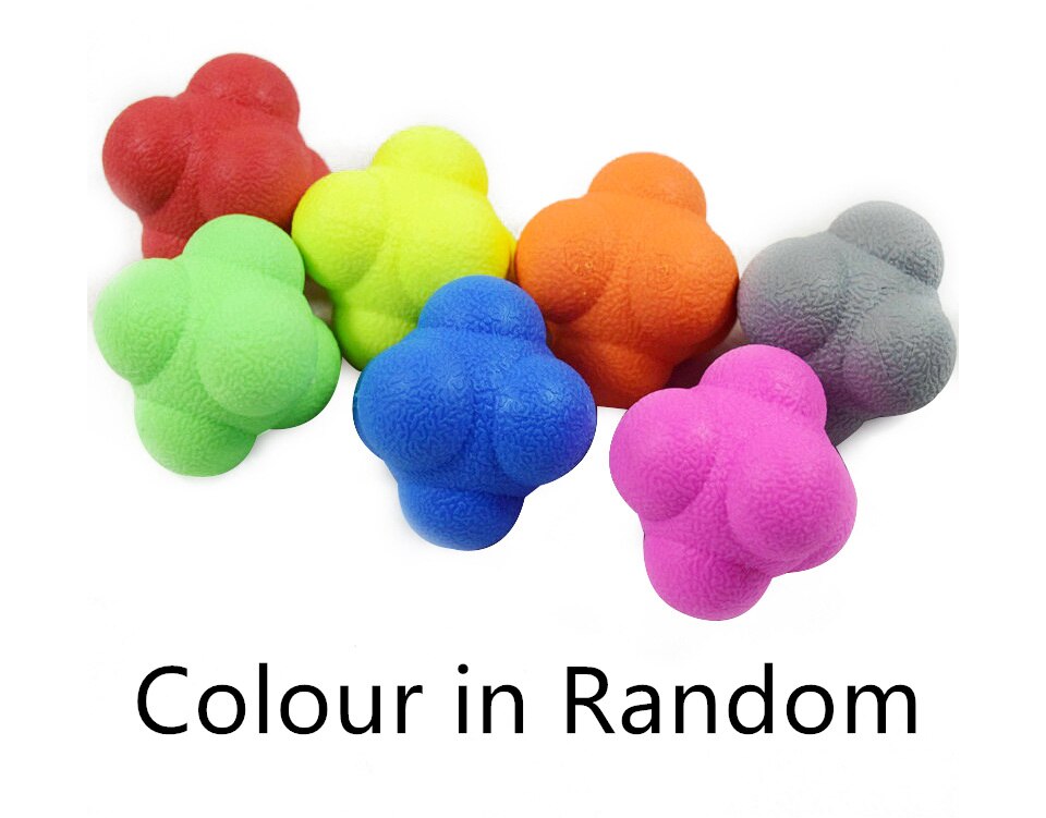 Bola de reação para treinamento hexagonal, bola de silicone para exercício físico, reflexo e coordenação, equipamento de treino, bola de reação, 1 peça: Default Title