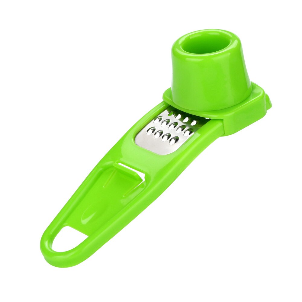Multifunctionele Roestvrijstalen Persmachine Knoflook Slicer Cutter Shredder Te Snijden Schoon En Wassen Handige Keuken Tool #075: green
