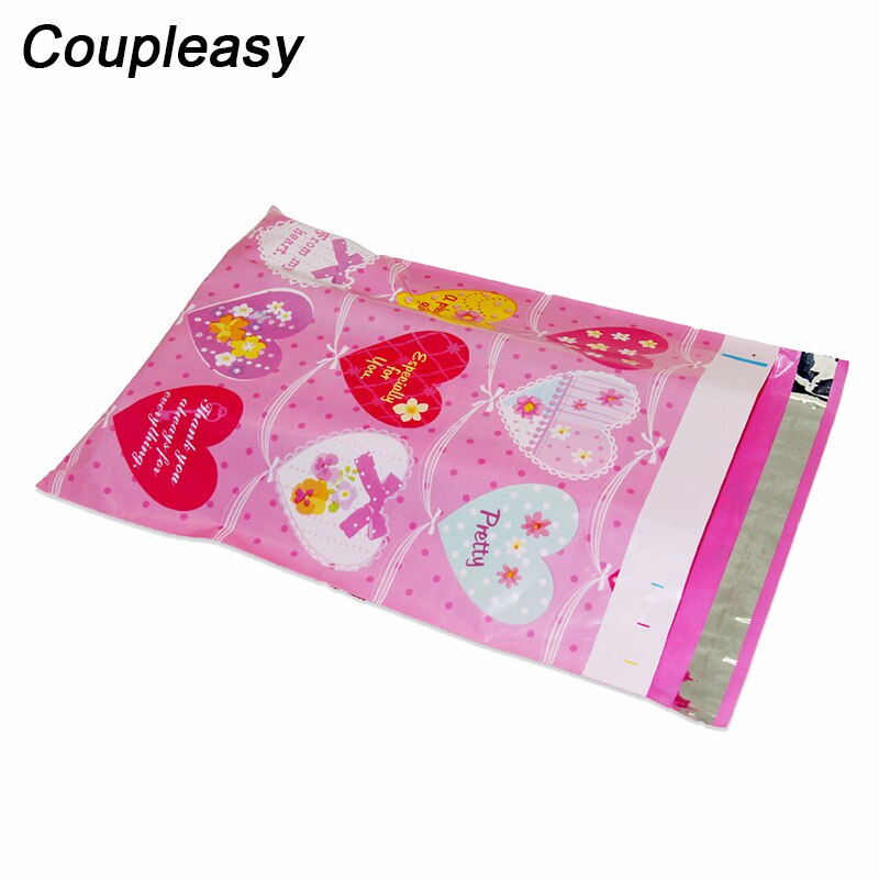 100Pcs 5 Designs Printing Poly Mailer Plastic Bags Waterproof Mailing Envelopes Self-Seal Plastic Mailing Bags 26x33cm