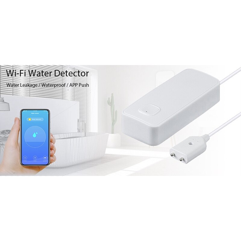 Wifi lekkasje sensor smart hjem overløp sikkerhetsalarm vanndetektor tuya smart life app kontroll intelligent hus