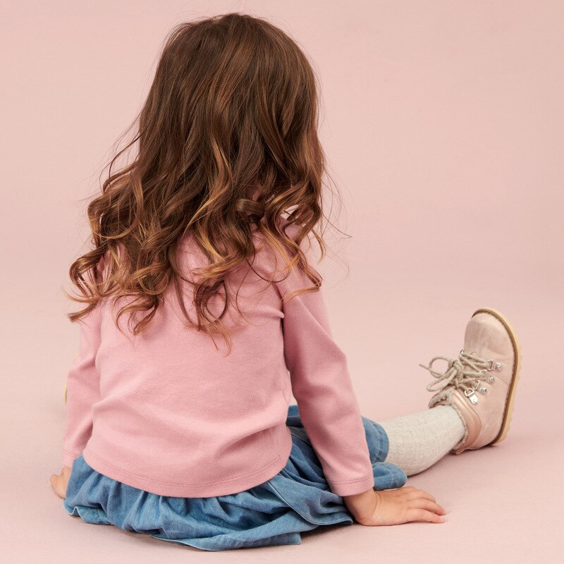 Little maven babymeisjes shirts met lange mouwen, cartoon dinosaurussen, kinderkleding voor de herfst, katoenen t-shirts voor kinderen