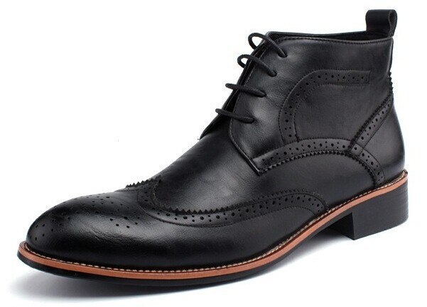 Für Männer Formale Kleid Martin Stiefel Herren Leder Halbschuhe Hochzeit Büro Stiefeletten Spitze-hoch Männliche Stiefel Schuhe botas hombre