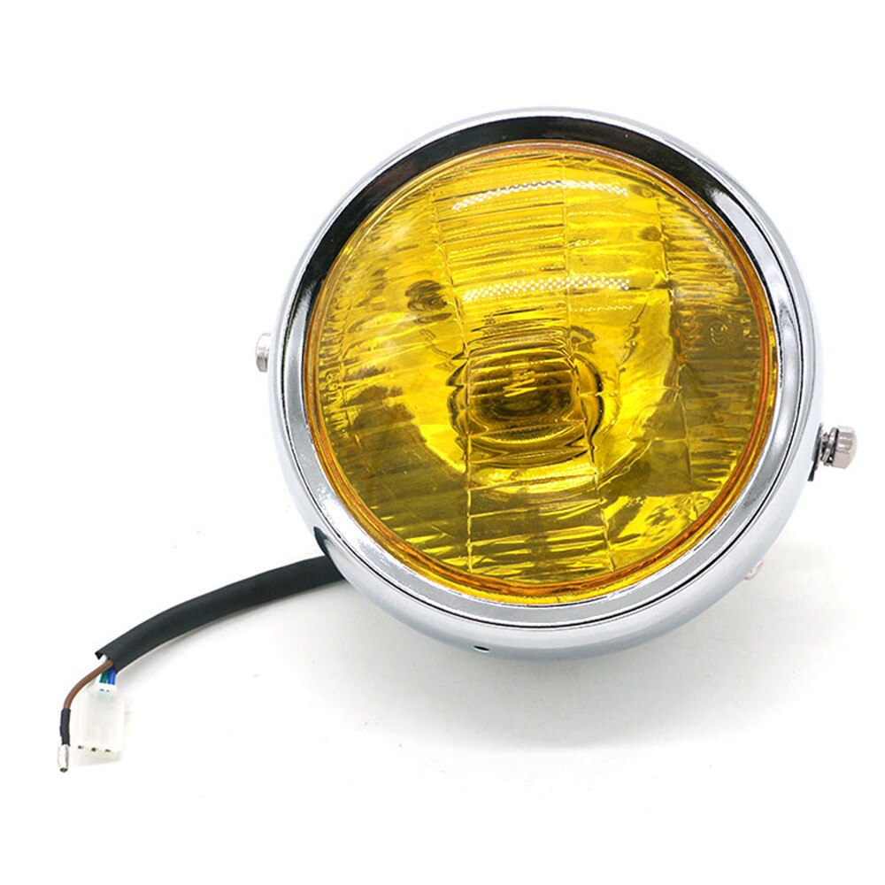 retro 35W Motorrad Scheinwerfer Metall Netz Lampe Klassische Runde Scheinwerfer für Honda CB100 CB200 CB400 CB125S GN125 CG125