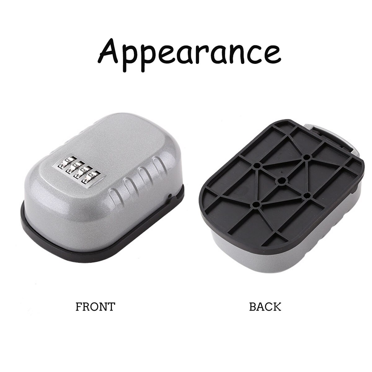 Key Safe Box Weatherproof 4 Digit Combination Key Storage Lock Box Indoor Outdoor Password Lock Hidden Keys Storage Box