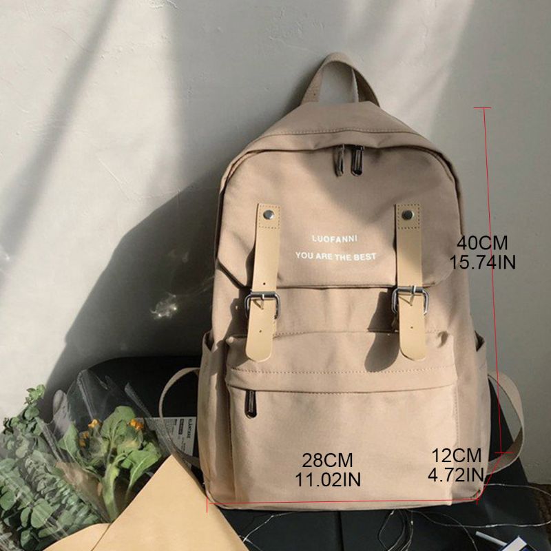 Anti-theft Rucksack Canvas Backpack School Bag Casual College Daypack