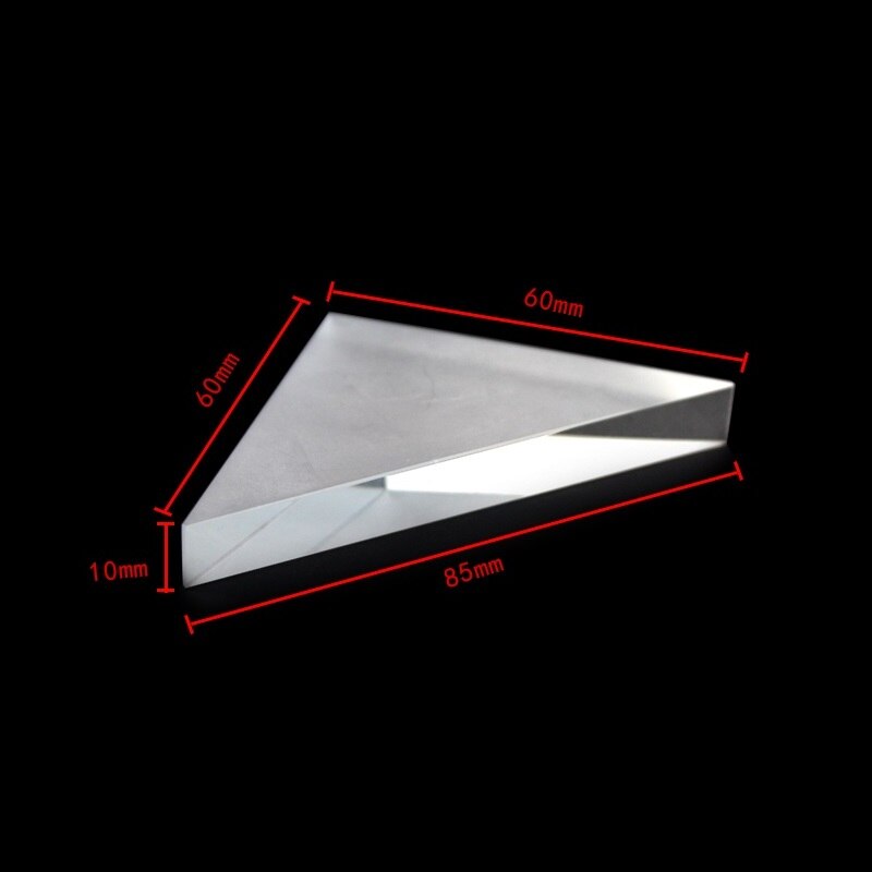 Optical Triangular Glass Lens Set Transparent Matte Prism Physical Optical Glass Optical Experimental Equipment Light Refraction