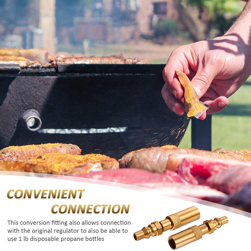 1/4 Inch Low Pressure Quick Disconnect Or Connect Conversion Fitting Works for Blackstone Tabletop Grill, 17 Inches and 22 Inche