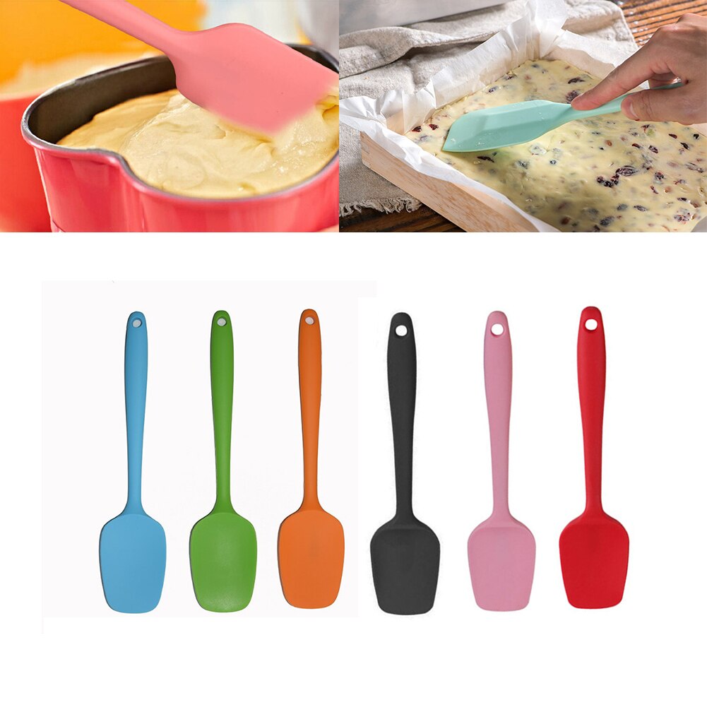 1 unidad de espátula de cuchara de silicio resistente al calor, utensilios de cocina para horno, utensilio, mango, espátula, agitador, cuchara de mezcla, utensilios de cocina