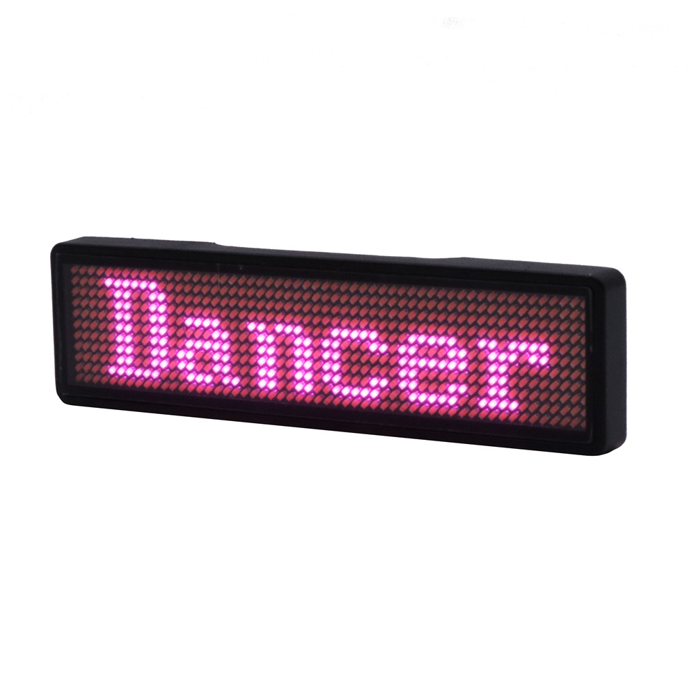 Bluetooth led navneskilt 7 farver mini model bus ledet skilt mini bil led display tegn rygsæk led display tegn hund kæledyr navneskilt