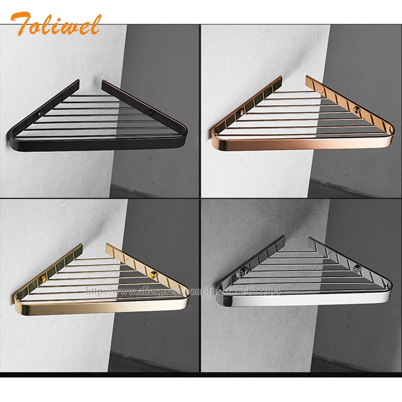 Bath Corner Shelf Antique Bronze Bathroom Shower Shelf Shampoo Holder Shelves Storage Shelf Rack Bathroom Basket Holder WF0019