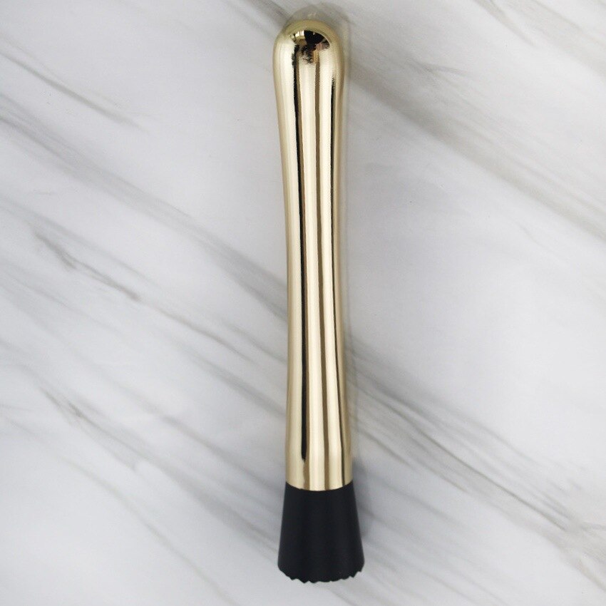 Stainless Steel Crushed Ice Hammer Popsicle Sticks Cocktail Swizzle Stick Multifunction Fruit Muddle Pestle bar accessories: Golden