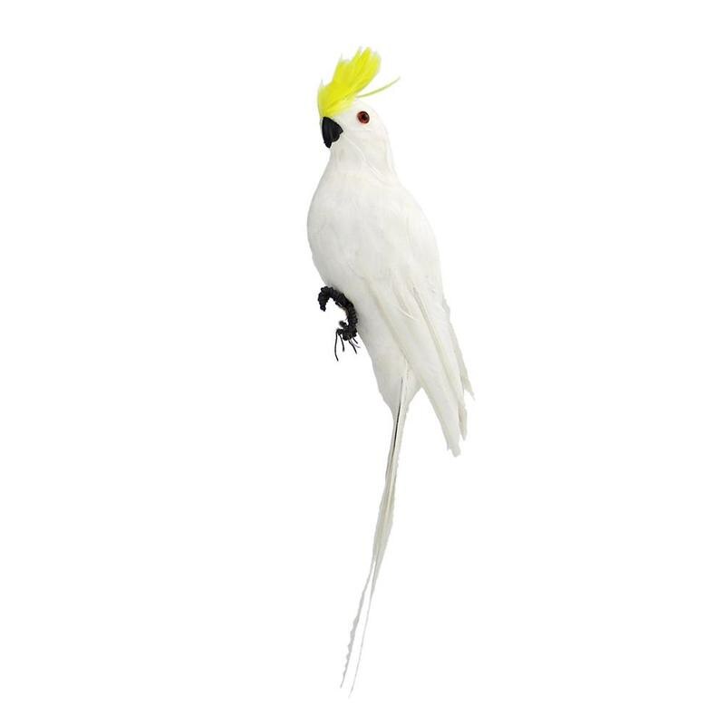 25/35cm simulation papegøje fjer græsplæne figur miniature haverekvisit fugl dekoration ornament håndlavet dyr  k4 c 3