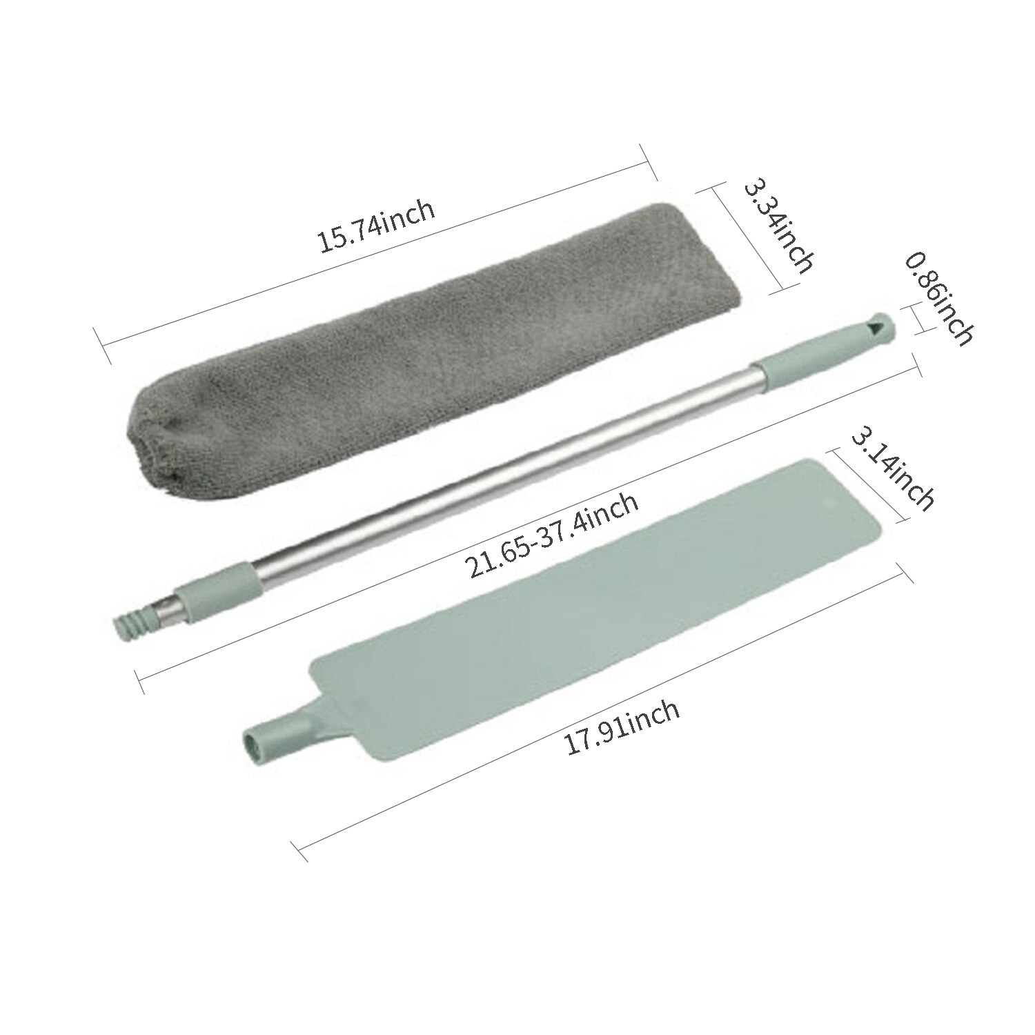 Microfiber Dust Brush Washable Microfiber Duster with Extension Pole Handle Mop Bendable Extendable Duster Wet or Dry