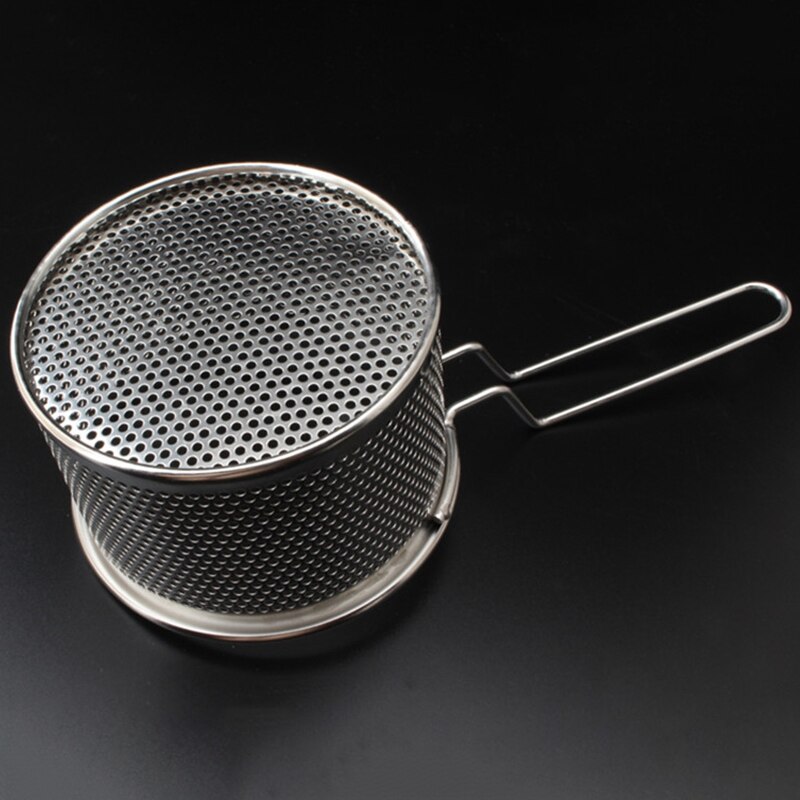 304 Stainless Steel Frying Fried Basket Frying Pan Filter Food Colander Oil Leak Cocoa Sieve Mesh Noodle Dumplings Strainer