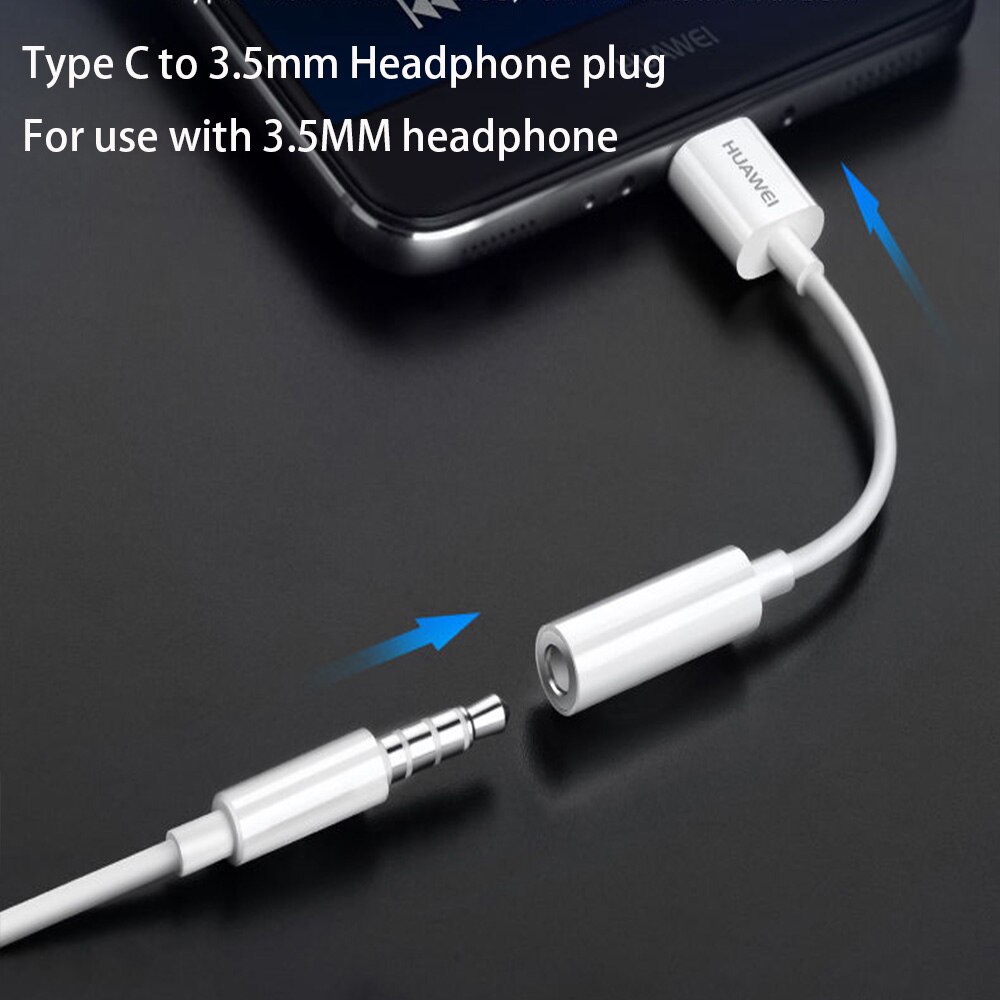 Câble Audio HUAWEI Type C 3.5 Jack câble pour écouteurs USB C à 3.5mm adaptateur pour écouteurs pour Huawei P10 P20 pro Mate 10 Pro 20