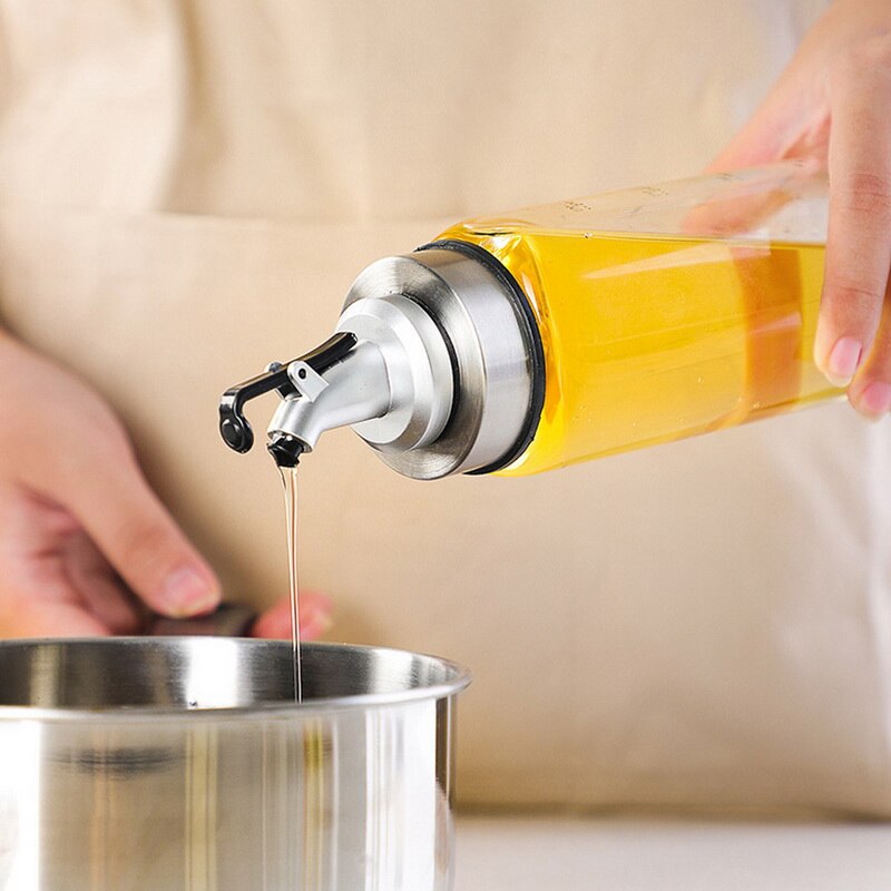 Oil Dispenser Seasoning Bottle Dispenser Sauce Bottle Kitchen Cooking Accessories Glass Storage Bottles For Oil Vinegar