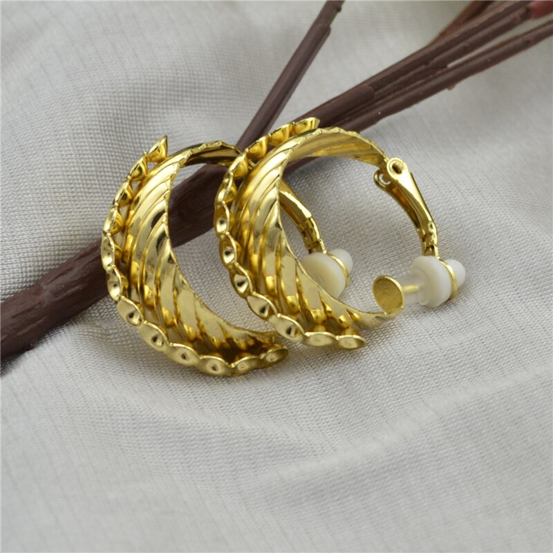 Grampo em Brincos da orelha para as mulheres Sem piercing anéis de orelha Exagerada Grande círculo de Ouro 2020 Moda jóias brincos Senhoras