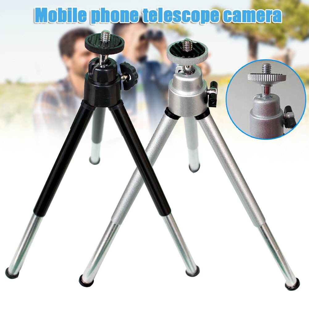 Mini Aluminum Alloy Telescopic Tripod Universal for Mobile Phone Camera Telescope Fishing Light DQ