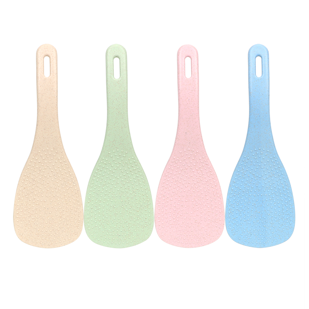 Acessórios de cozinha não vara utensílios de cozinha colher arroz palha trigo plástico panela arroz pá ferramenta cozinha