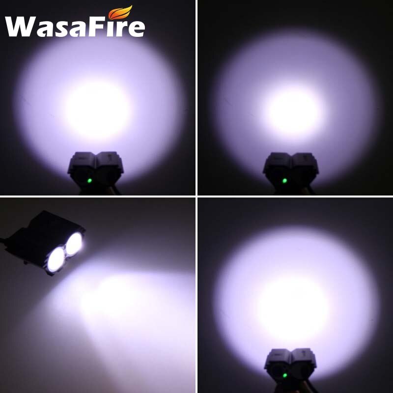 5000 Lumens X2 Bike Light T6 LED Mountain Bike Front Light Bicycle Headlight Cycling Head Lamp + 18650 Battery Pack + Charger