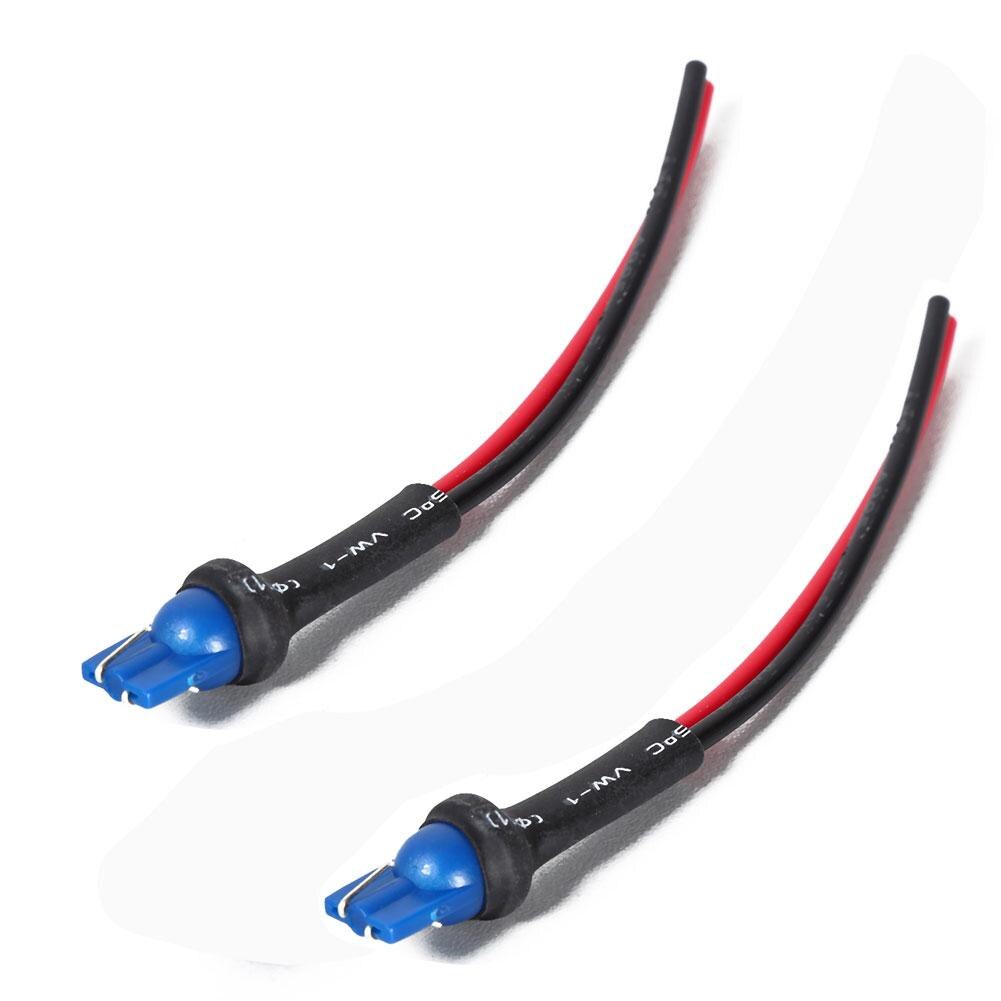 2Pcs/Set T10 Socket Holders Male T10 Car Headlight Assembly Male Socket Plug Adapter Auto Car Accessory Extended Wire Connector: Default Title